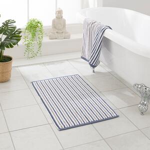 Reversible Stripe Bathmat Latte (Brown)