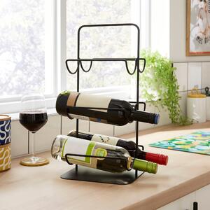 Elements Metal Wine Rack Black