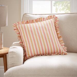 Linford Thin Stripe Square Cushion Ochre