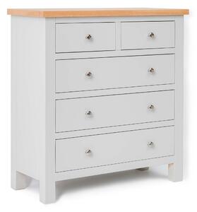 Farrow Grey Painted Chest of Drawers, 2 over 3 Drawers | Oak
