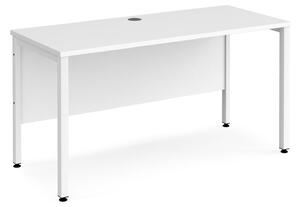 Value Line Deluxe Bench Narrow Rectangular Desks (White Legs), 140wx60dx73h (cm), White