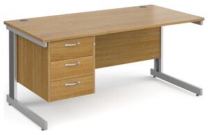 All Oak Deluxe Clerical Desk 3 Drawers , 160wx80dx73h (cm)