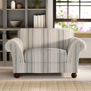 Angus Striped Linen Snuggle Chair