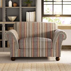 Angus Striped Linen Snuggle Chair