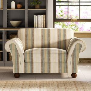 Angus Striped Linen Snuggle Chair