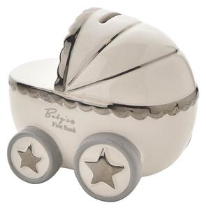 Bambino Ceramic Pram Shaped Money Box