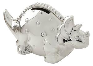 Bambino Silver Plated Dinosaur Money Box