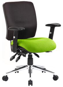 Praktikos Medium Back Posture Operator Chair Black Back, Madura