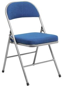 Pack Of 4 Deluxe Comfort Folding Chairs, Blue