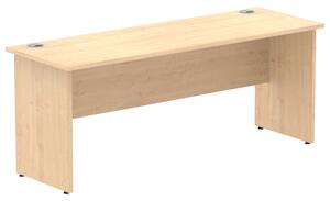 Vitali Panel End Narrow Rectangular Desk , 180wx60dx73h (cm), Maple