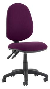 Lunar Plus 2 Lever Fabric Operator Chair (No Arms), Tansy Purple