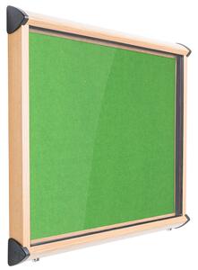 Resist A Flame Shield Eco Colour Wood Effect Framed Showcase, Apple Green