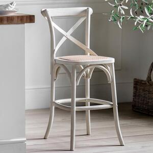 Cannock Set of 2 Bar Stools, Rattan