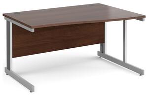 All Walnut Deluxe Right Hand Wave Desk , 140wx99/80dx73h (cm)
