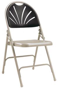 Pack Of 4 Steel Comfort Folding Chairs, Charcoal