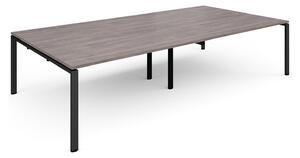 Prime Rectangular Boardroom Table (Black Legs), 320wx160dx73h (cm), Grey Oak