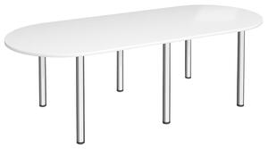 Esteban Radial Boardroom Table, White