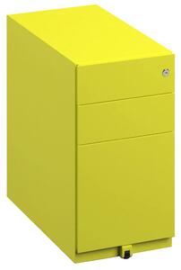 Bisley Slimline Under Desk Pedestal, Yellow
