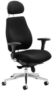 Praktikos Plus Posture Operator Chair With Headrest, Black