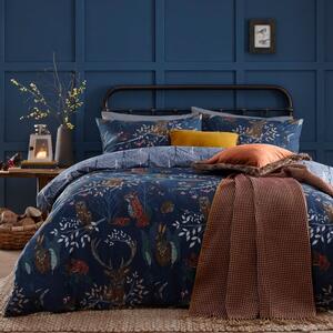 Furn. Forest Fauna Navy Duvet Cover & Pillowcase Set