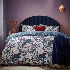 Furn. Midnight Panther Duvet Cover Set Dusky Blue