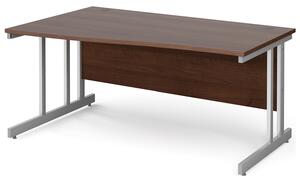 Tully II Left Hand Wave Desk, 160wx99/80dx73h (cm), Walnut