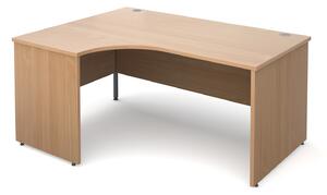Value Line Deluxe Panel End Left Hand Ergonomic Desk, 160wx120/80dx73h (cm), Beech