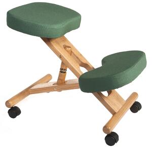 Wood Framed Kneeling Chair, Green