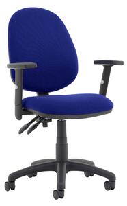 Lunar Plus 2 Lever Fabric Operator Chair (Adjustable Arms), Stevia Blue