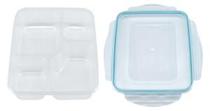 Divider Lunch Box Clear and Blue