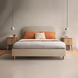 Silentnight Fara Bed Frame, Woven Fabric Sandstone