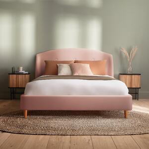 Evana Velvet Bed Frame Pink