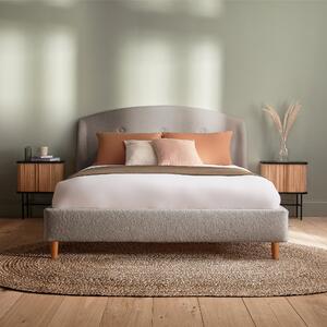 Evana Boucle Bed Frame Cloud