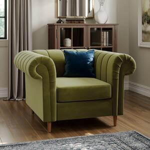 Chesterfield Velvet Chair Green