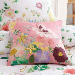 RHS Cottage Meadow Square Cushion Pink