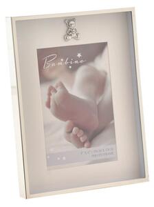 Bambino Thin Silver Plated Teddy Icon Border Frame