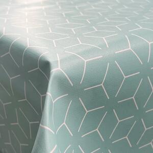 Embossed Geometric PVC Fabric Green
