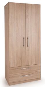 Holborn Double 2 Drawer Wardrobe, Light Wood