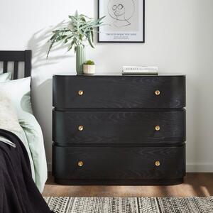 Azula 3 Drawer Chest, Black