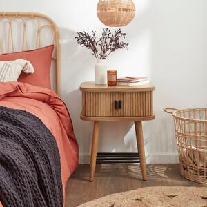 Leona 2 Door Bedside Table, Mango Wood