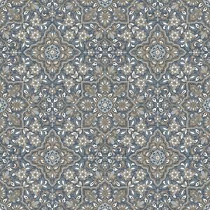 Noordwand Homestyle Wallpaper Portugese Tiles Brown and Blue