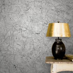 Noordwand Vintage Deluxe Wallpaper Stucco Crackle Metallic Grey