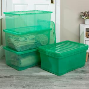 Wham Crystal Set of 5 Boxes & Lids, 45L Green
