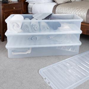 Wham Crystal Set of 4 Clear Boxes & Lids, 55L Clear