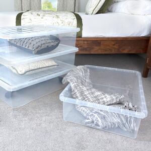 Wham Crystal Set of 4 Boxes & Lids, 46L Clear