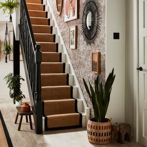 Herringbone Jute Border Stair Runner