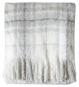 Checked Faux Mohair Throw Blanket