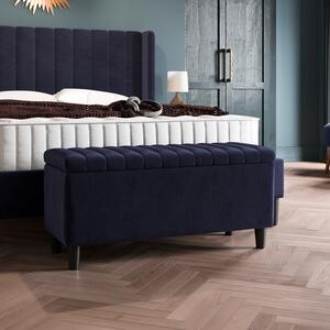 Alara Velvet End of Bed Storage Ottoman