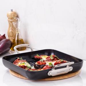 GreenPan Barcelona Pro Non-Stick Hard Anodised Aluminium Square Grill Pan, 28.6cm