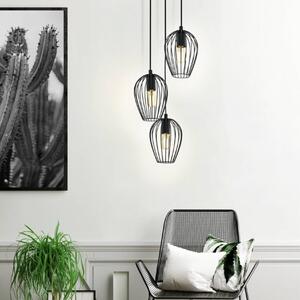 EGLO Newtown Vintage Caged 3 Light Cluster Ceiling Light